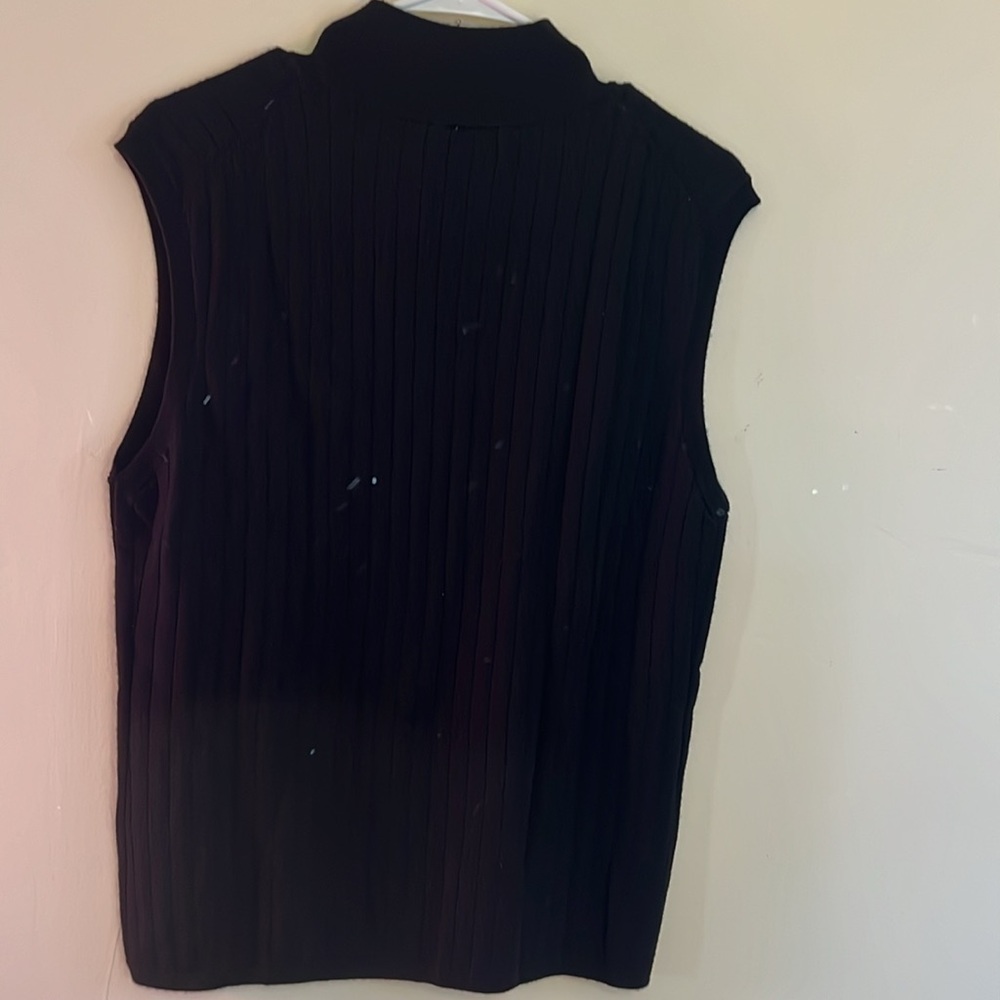 🐝NWT🐝 Banana Republic Mock Turtle Neck Sleeveless Sweater - Picture 4 of 5
